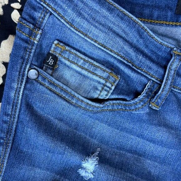 Judy Blue Jeans Wm's 5/27 Blue Denim Skinny Fit Distressed/Destructed Finish - Picture 9 of 12